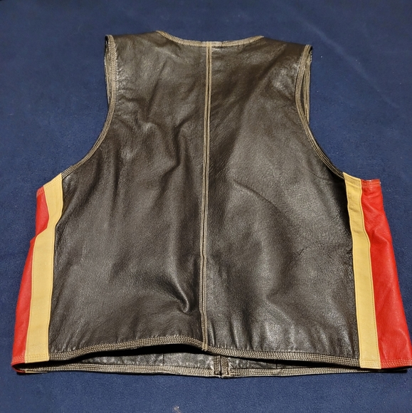 Leather Biker Vest by Beyond Leather - Picture 2 of 14